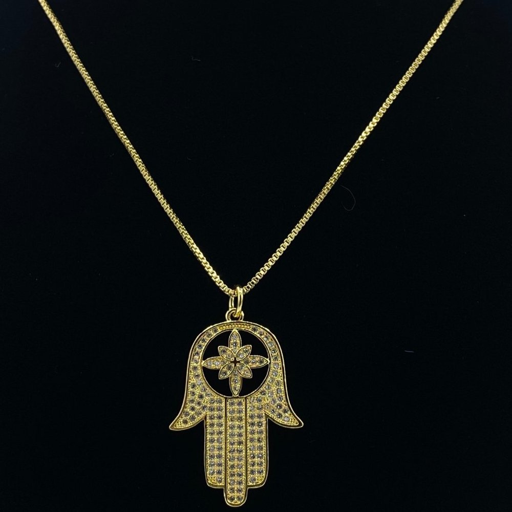 COPY - Hamsa Hand of God Necklace 18k Gold Filled EvilEye